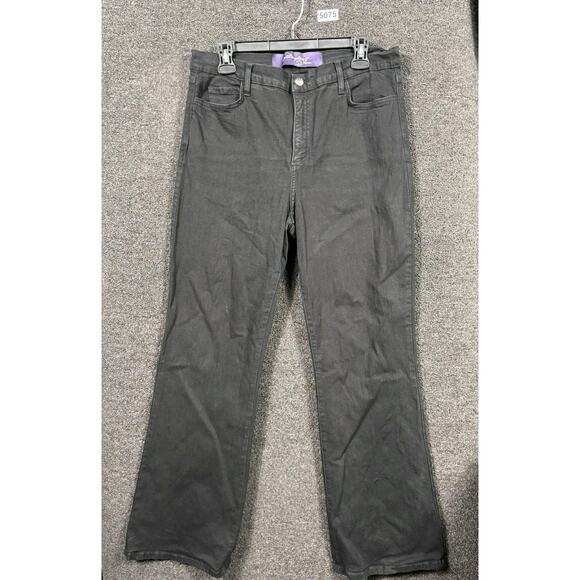 NYDJ Not Your Daughter's Boot-Cut Jeans Womens Size 12 Black Made in USA - Picture 1 of 8